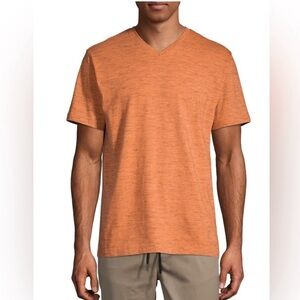 George Orange Curry Heather V Neck T Shirt size XS(30/32)